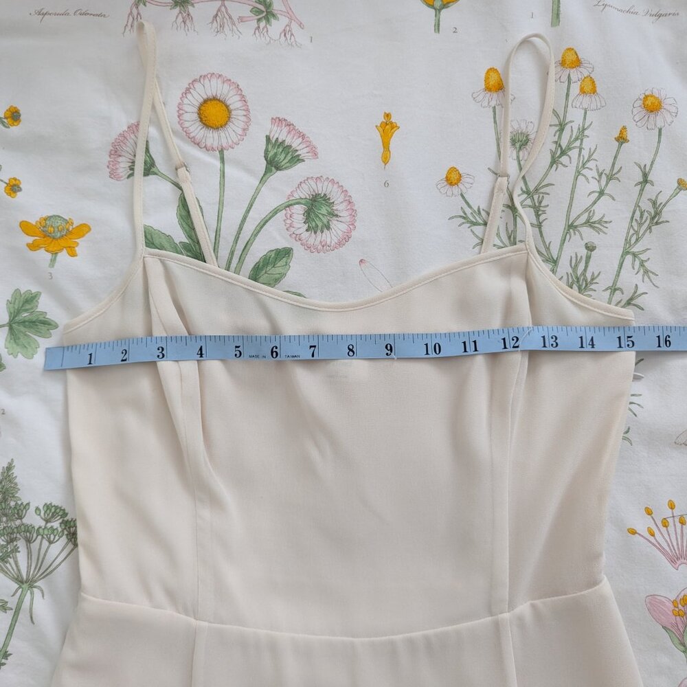 Wilfred Elegant White Spaghetti-Strap Midi Dress with Front Slit - Picture 7 of 14
